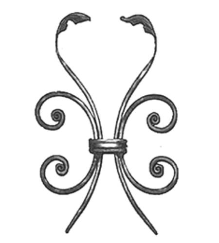Produktbild von STAL Rosette Zierteil – Eisen Zaundekoration, Metallblätter Für Zaun, Ø108 Mm (44.034)
